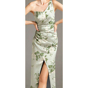 AW BRIDAL 2 XS Sage Garden green Edwina floral formal Party maxi dress NEW B83